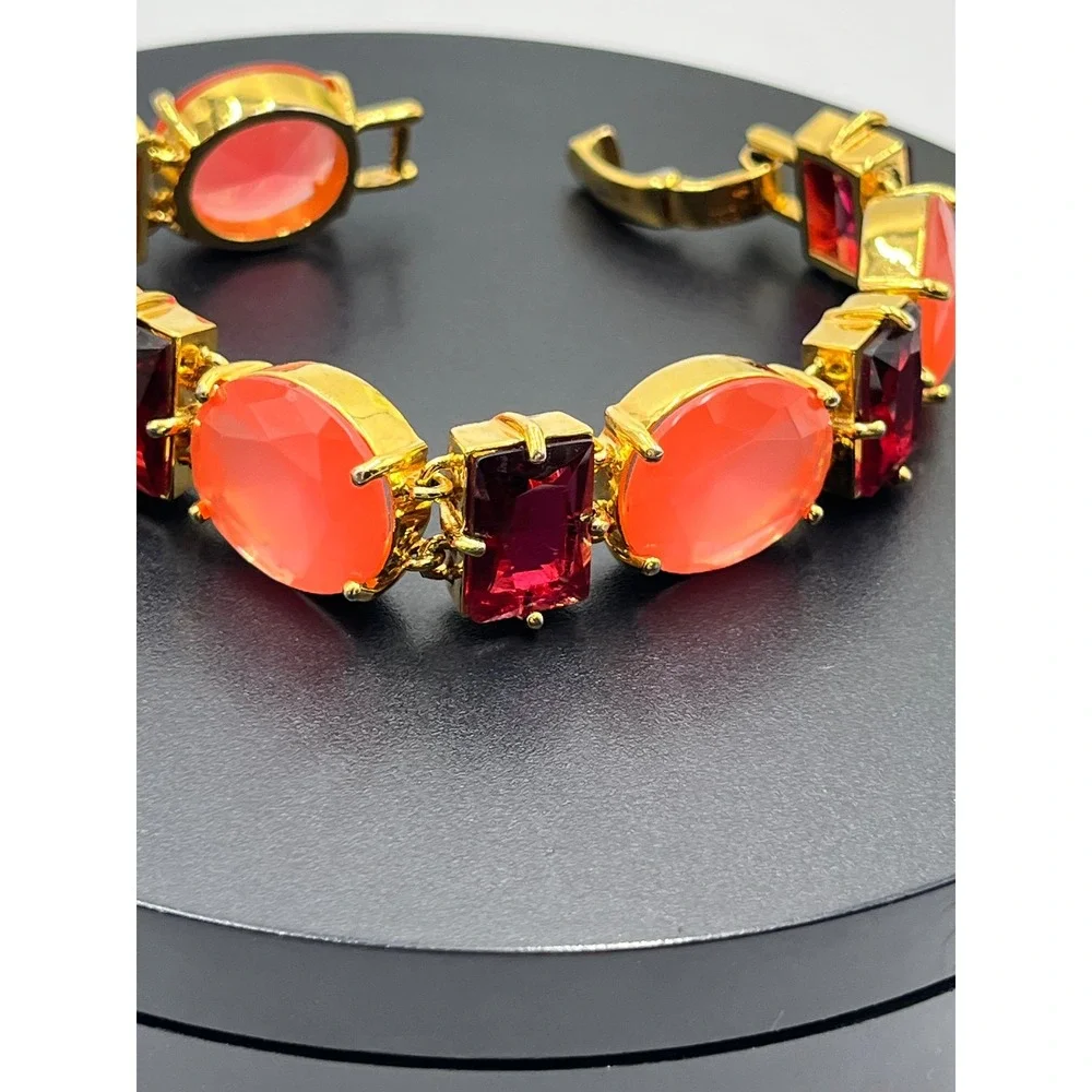 Kate Spade New York‎ Hancock Park Orange Red Rhinestone Bracelet
